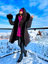 PUFĪGĀ parka ar pūku - melna PRE-ORDER